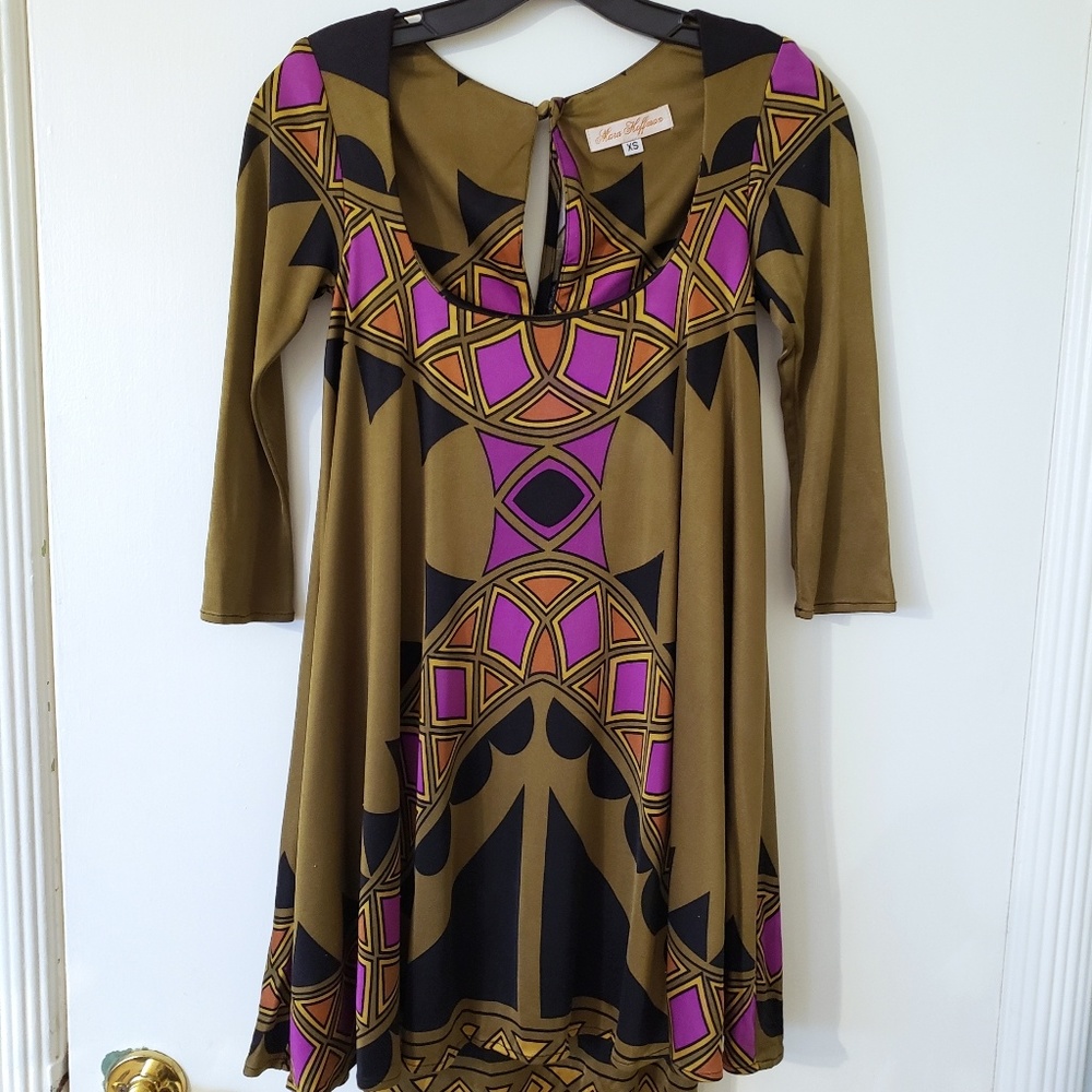 Mara Hoffman Geometric Print Layered Dress XS